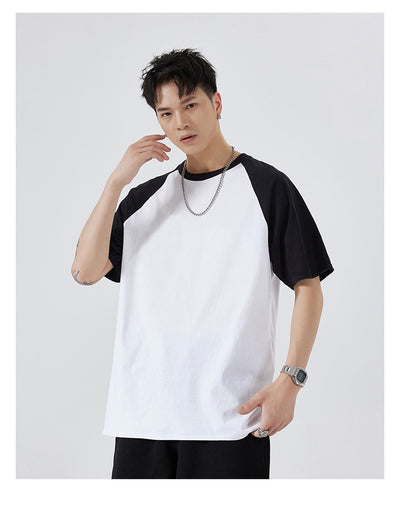 Camiseta Holgada de Algodón con Manga Raglán para Hombre - Image 29
