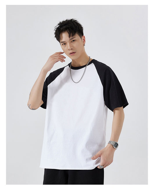 Camiseta Holgada de Algodón con Manga Raglán para Hombre - Image 29