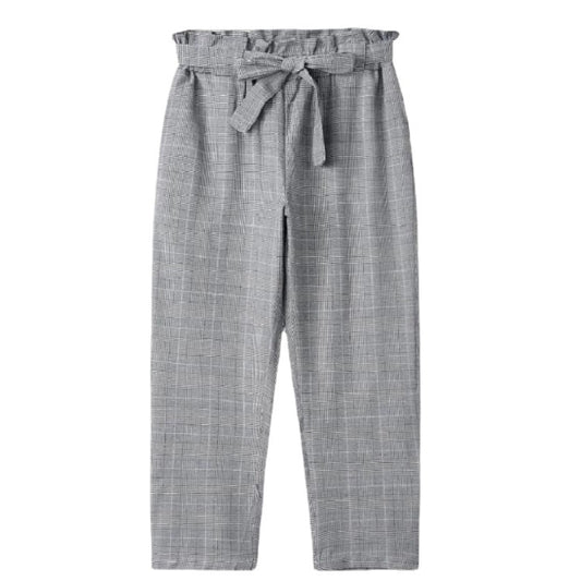 Pantalón Largo de Talle Alto con Lazo y Cordones - Versátil para Cualquier Ocasión