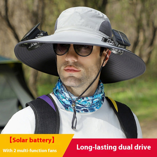 Sombrero Solar con Ventilador USB - Protección y Comodidad para Actividades Outdoor - Image 9