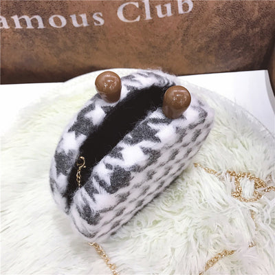 Bolso Bandolera de Ante con Cadena Dorada para Mujer - Otoño Invierno - Image 10