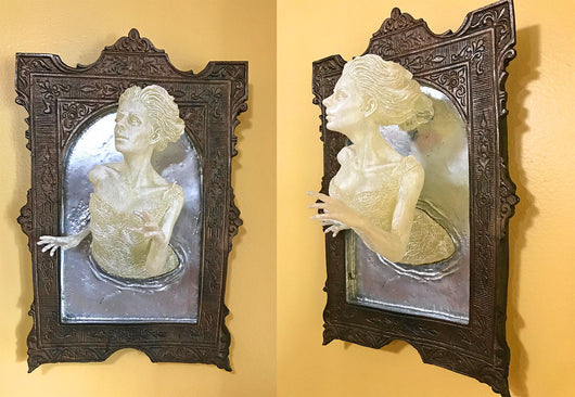 Espejo Luminoso Ghost Resin con Cruz - Decoración Brillante de Pared - Image 9