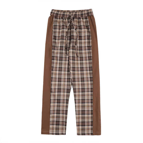 Pantalón Casual Recto con Cintura Elástica y Detalles en Cuadros - Image 8