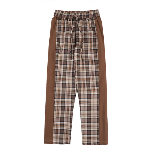 Pantalón Casual Recto con Cintura Elástica y Detalles en Cuadros - Image 8