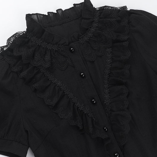 Camisa Jacquard Texturizada Estilo Gótico Oscuro Slim Versátil - Image 22