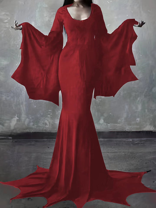 Vestido Gótico Retro con Mangas Murciélago para Mujer - Image 2