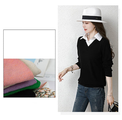 Suéter Holgado Bicolor para Mujer - Diseño Versátil y Cómodo - Image 9