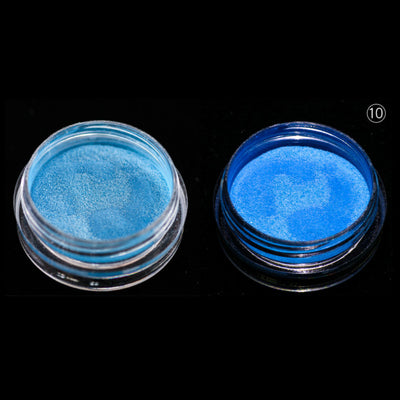 Polvo Espejo Mágico Luminoso 12 Colores - Efecto Fluorescente para Uñas