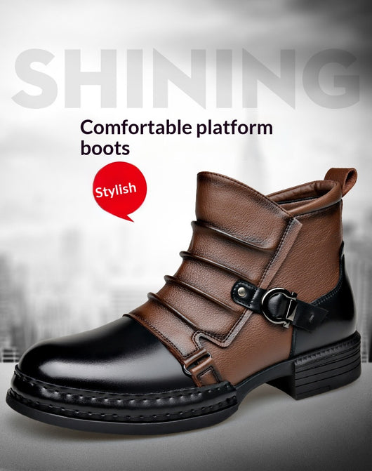 Botas Térmicas Retro Estilo Británico para Hombre con Forro de Lana y Cierre Lateral - Image 10