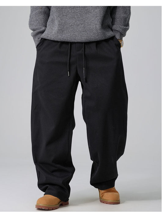 Pantalones Casuales Holgados con Cordón Ajustable y Forro Polar - Image 26
