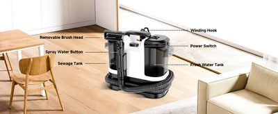 Limpiador Multifunción para Sofás, Alfombras y Cortinas con Aspiración Integrada - Image 19