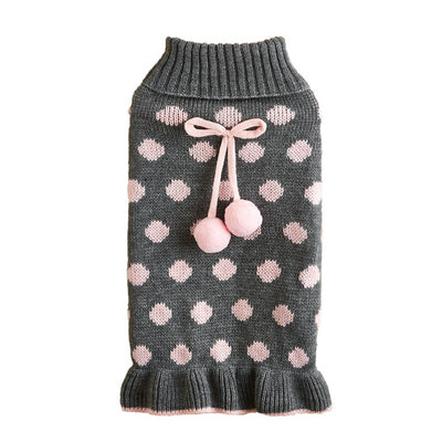 Suéter para Mascotas con Falda Lunares y Hoja de Loto - Image 15