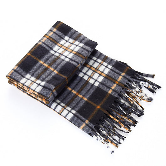 Bufanda Térmica Escocesa Negra y Blanca Talla Grande para Hombre y Mujer - Image 9