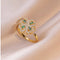 Copper Rotating Ring Micro Inlaid Fashion Lady Ring Index Finger Ring Estilo 15 Adjustable opening