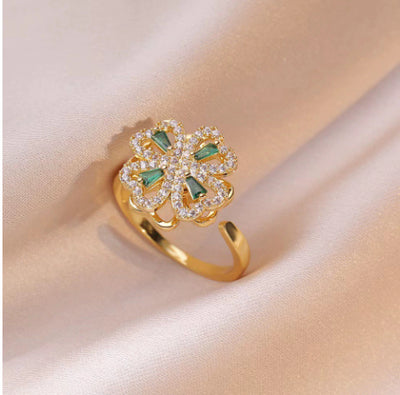Anillo Giratorio de Cobre con Micro Incrustaciones para Mujer - Image 8