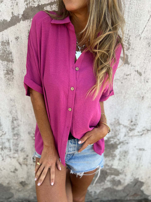 Blusa Casual de Cuello Vuelto para Mujer - Image 37