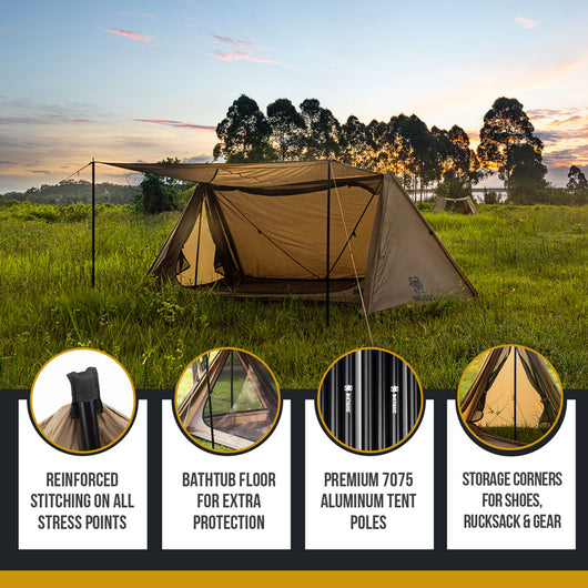 Tienda de Campaña para 2 Personas Resistente a Lluvia y Viento - Image 6
