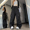 Loose Straight Leg Black Pants for Work and Casual Wear