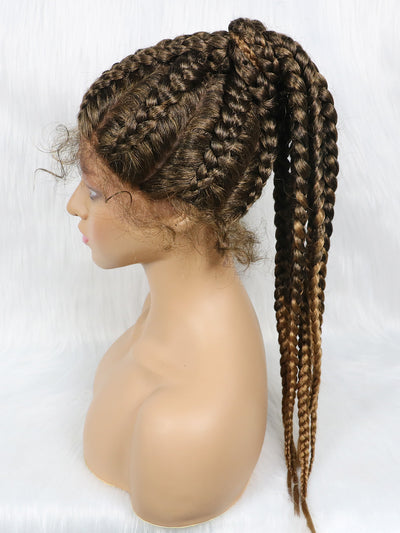 Peluca de Trenzas Sintéticas con Encaje Frontal - Cabello Afro Trenzado - Image 2
