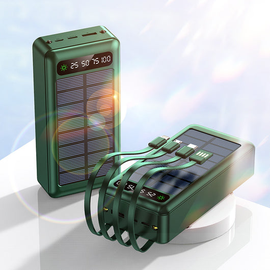 Banco de Energía Solar 30000 mAh con Cable Integrado - Image 3