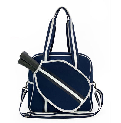 Bolsa Deportiva Tenis Crossbody a Rayas con Bandolera - Image 23