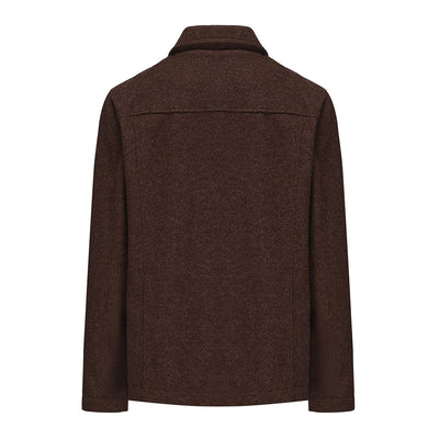 Abrigo de Lana para Hombre Elegante Botón Simple Diseño Liso - Image 22