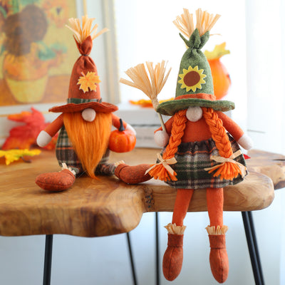 Muñeco Espantapájaros Decorativo sin Rostro - Cosecha de Otoño - Image 10
