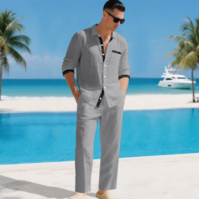 Conjunto de Lino para Hombre: Camisa y Pantalón - Image 7