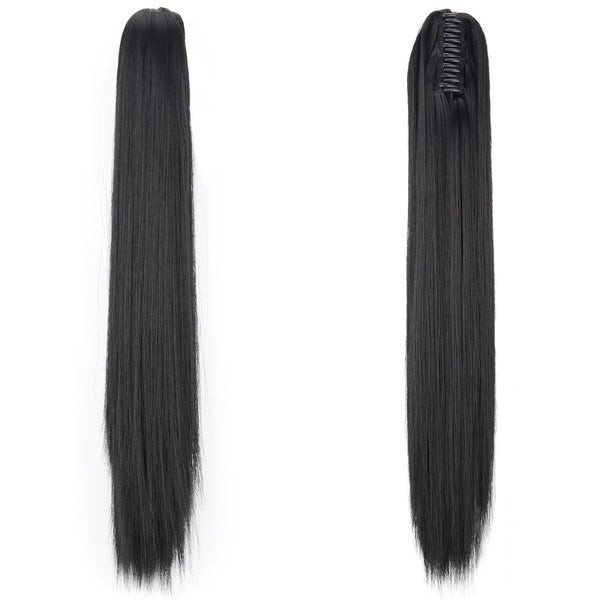 Peluca de Fibra Sintética con Clip Tipo Garra - Cabello Liso y Voluminoso - Image 5