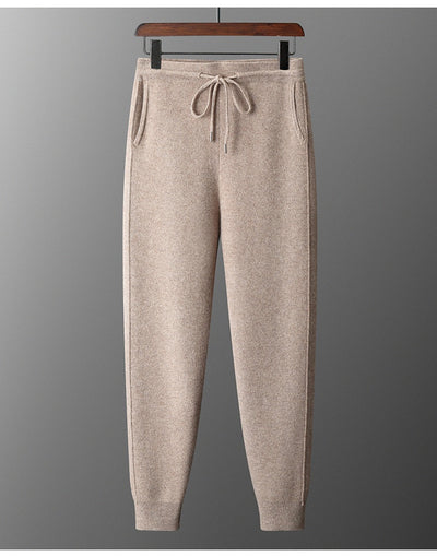 Pantalones Harem Casual de Lana Gruesa con Cintura Alta para Hombre - Image 11