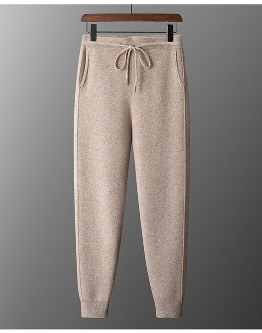 Pantalones Harem Casual de Lana Gruesa con Cintura Alta para Hombre - Image 11