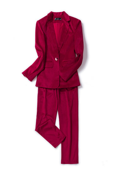 Chaqueta de Terciopelo Dorado para Mujer - Traje Ejecutivo Elegante - Image 5