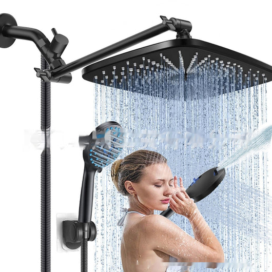 Conjunto de Ducha Elegante Negro con Cabezal de 3 Funciones - Image 15