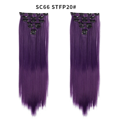 Set de Extensiones de Cabello con 16 Clips - Peluca de Fibra Sintética Premium - Image 66