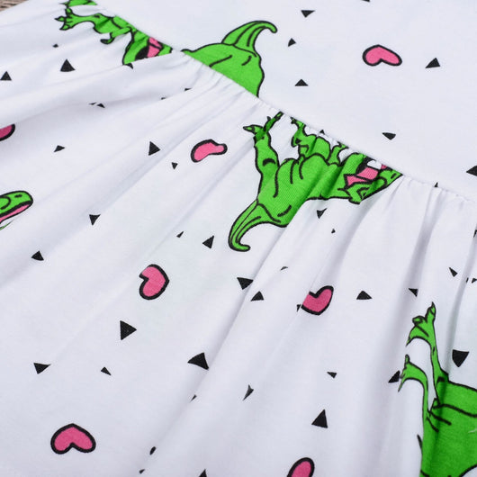 Vestido Infantil Estampado Dinosaurio Diente de Sable - Image 11