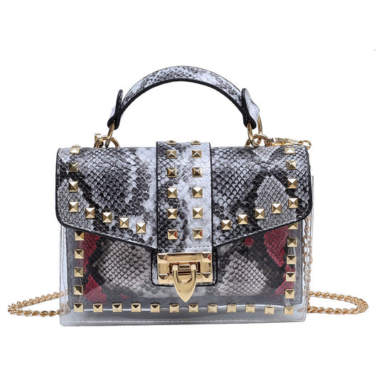 Bolso Bandolera Estilo Graffiti con Tachuelas - Versátil y Moderno - Image 6
