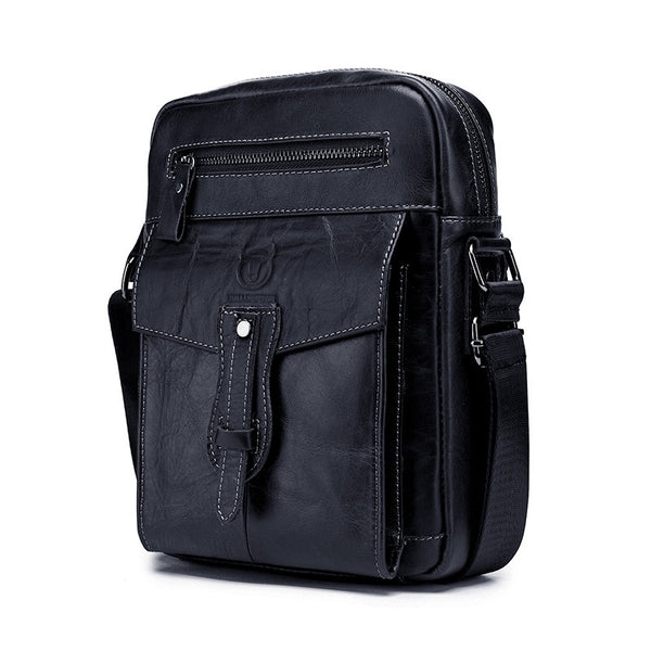 Bolsa Mensajero de Cuero Genuino con Gran Capacidad para Hombre