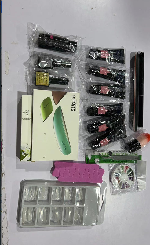 Kit de Gel para Extensión de Uñas con Cristales
