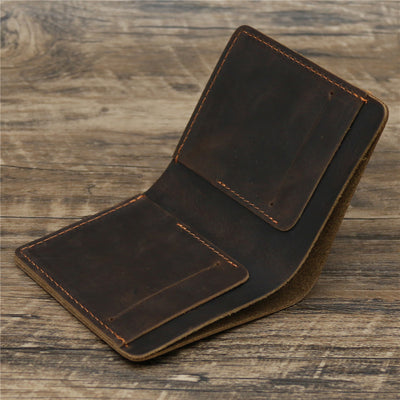 Billetera de Cuero Crazy Horse Estilo Retro Europeo Americano para Hombre - Image 13