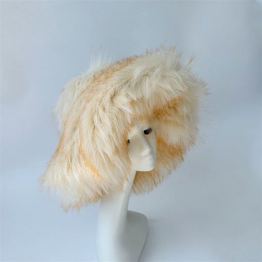 Gorro Punk de Piel de Mapache Grueso - Abrigo Ecológico para Otoño e Invierno - Image 9