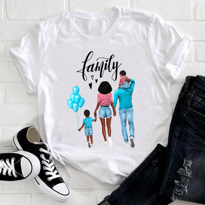 Playera Blanca Estampada para Familia - Conjunto de Cuatro Personas - Image 7