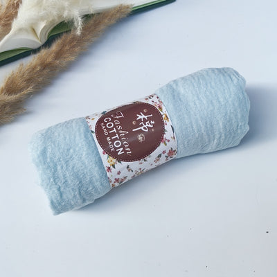 Pañuelo de Algodón y Lino Arrugado Monocromático - Image 139
