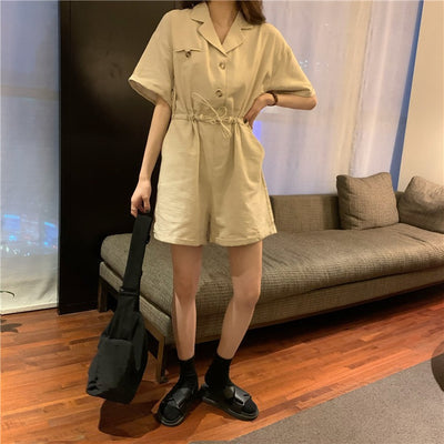Jumpsuit Slim con Cuello Polo Suelto y Cordón Ajustable - Image 15