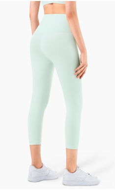 Leggings Yoga Cintura Alta Sin Costuras Nude Realza Glúteos Capri - Image 5