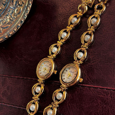 Reloj de Pulsera Elegante para Mujer con Perlas Imitación - Diseño Temperamental Lujo - Image 6