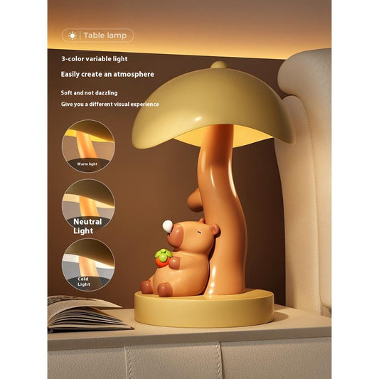 Lámpara de Mesa Beige para Dormitorio - Decoración Elegante del Hogar - Image 2