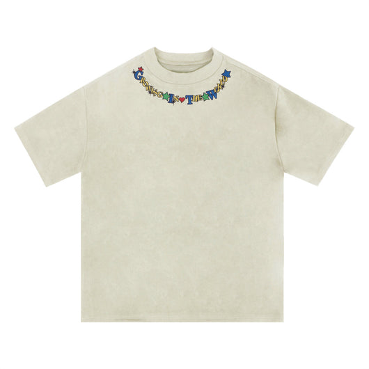 Camiseta Cuello Redondo con Letras Bordadas para Hombre - Image 14