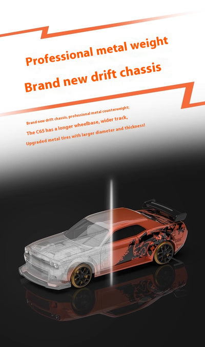 Auto RC Drift Miniatura C65 Tracción Trasera Control Remoto - Image 9