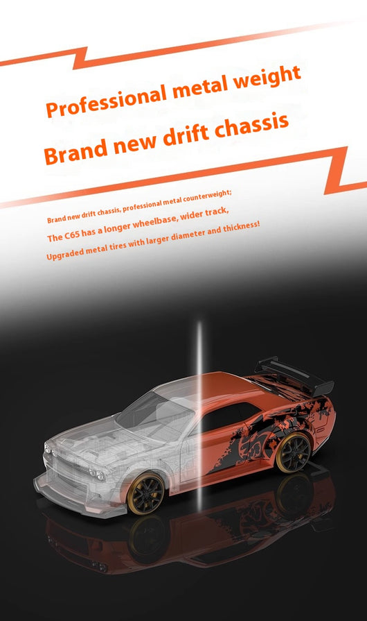 Auto RC Drift Miniatura C65 Tracción Trasera Control Remoto - Image 9