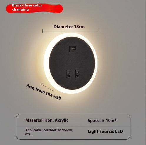Lámpara LED de Pared Minimalista para Mesita de Noche - Image 17